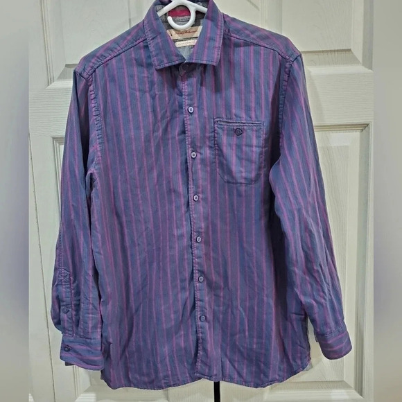 Tommy Bahama Small Island Modern Fit Striped Cotton/Silk Lined L Sleeve‎ Button - Picture 2 of 7